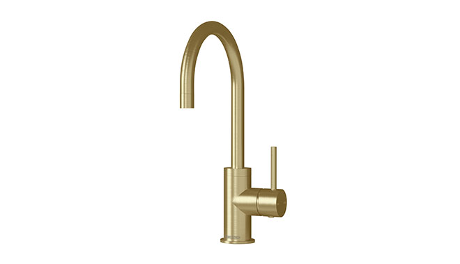 Design-Kollektion Gooseneck 160mm Mixer Brushed Gold